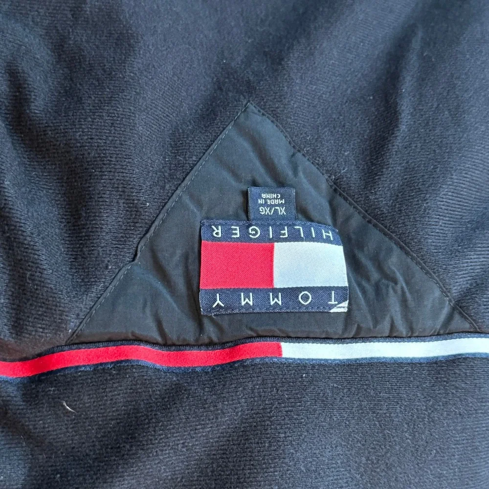 Vintage Tommy Hilfiger Puffer‎ Ski Style Jacket Men's Size XL Black Logo 2005